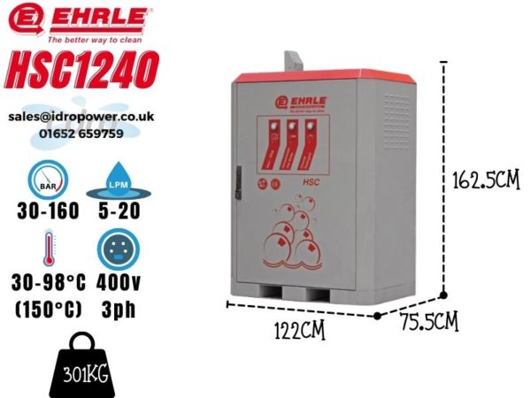 3 Ehrle HSC Series Steam Cleaners installed for action.