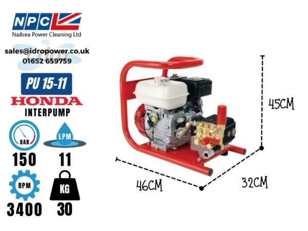 PU 15-11  (Honda GX160 w/Interpump)